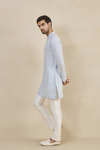 Sarish Linen Kurta - Powder Blue, Powder Blue, image 2